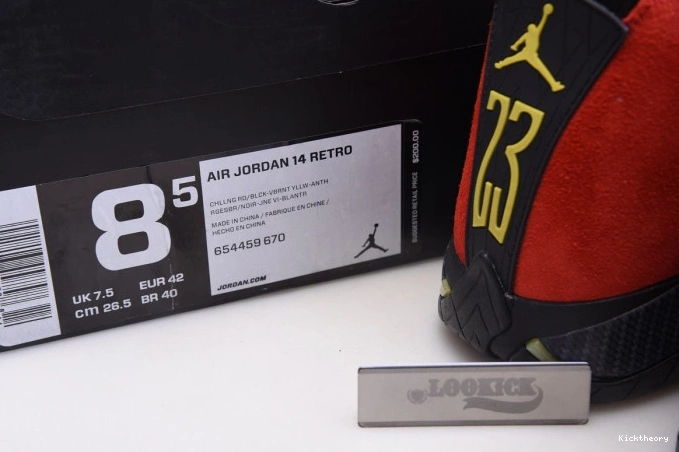 Kicktheory 14 Air 654459-670 Retro Jordan Red Challenge 0813